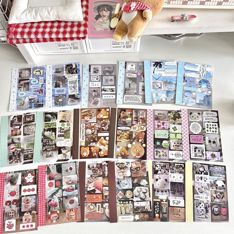 

[HARU] 18sheets Japanese Random Juminocore Sticker Sheet Size M5 Binder Heisei Retro Stickers