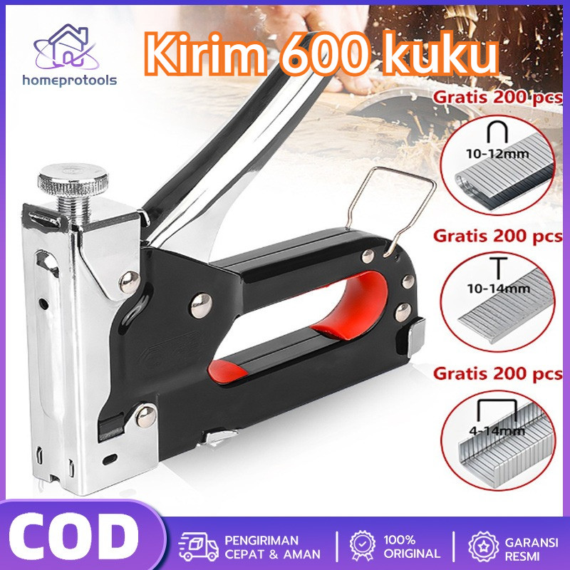 

Gratis 600 paku 3 In 1 Pistol Kuku Pistol Stapler Konstruksi Konstruksi Furnitur DIY Pelapis Pelapis Pistol Stapler Multifungsi Pistol Stapler Dekorasi Rumah Alat Pertukangan