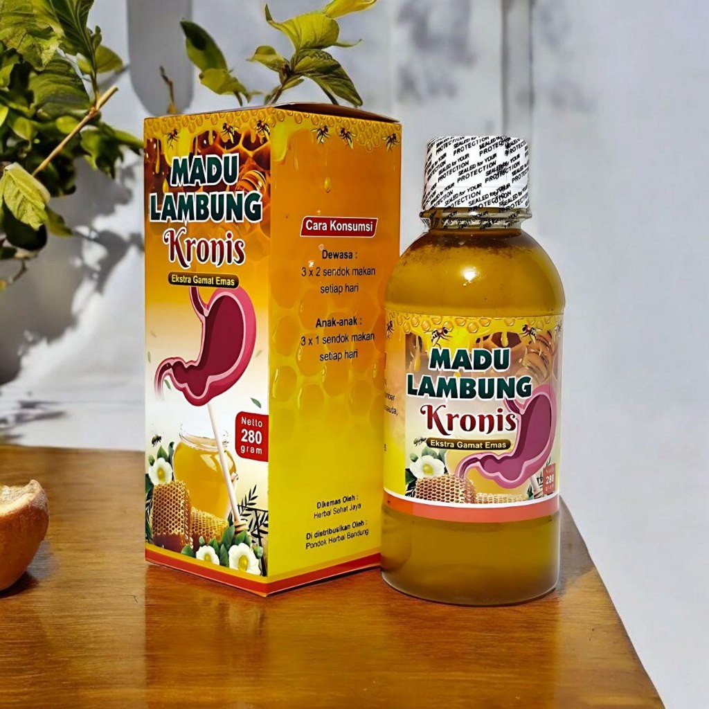 

( BISA COD ) Madu Lambung Kronis 280gr | Herbal Maag, Asam Lambung, GERD, Perut Perih, Nyeri Ulu Hati