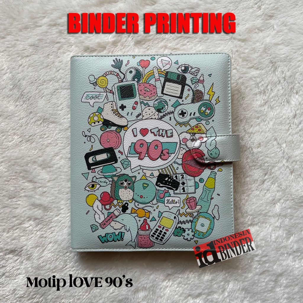 

Binder Kulit Sintetis Motif Love 90's A5 & B5