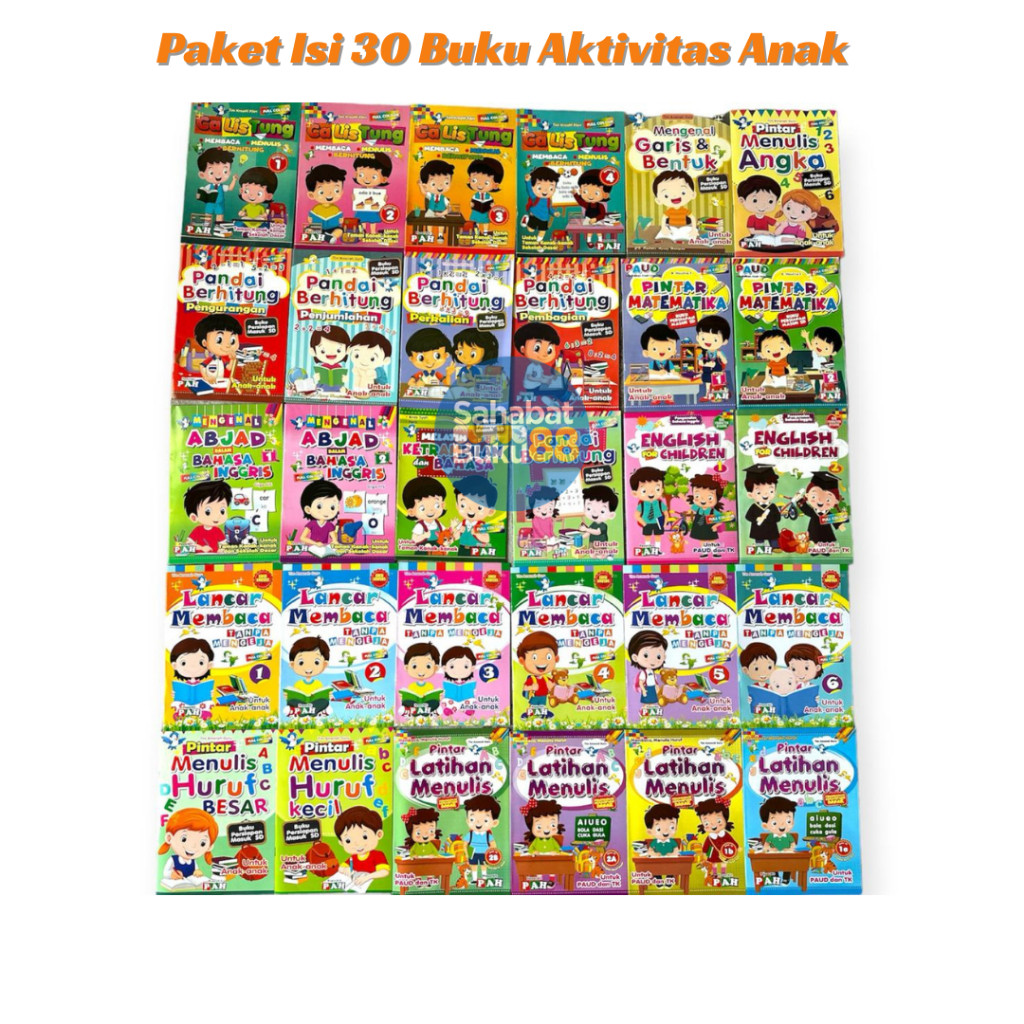 

Paket Isi 30 Buku Belajar Aktivitas Membaca Menulis Berhitung Untuk Anak Usia TK