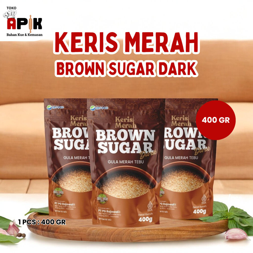 

Brown Sugar Keris Merah 400gr / Gula Merah Tebu