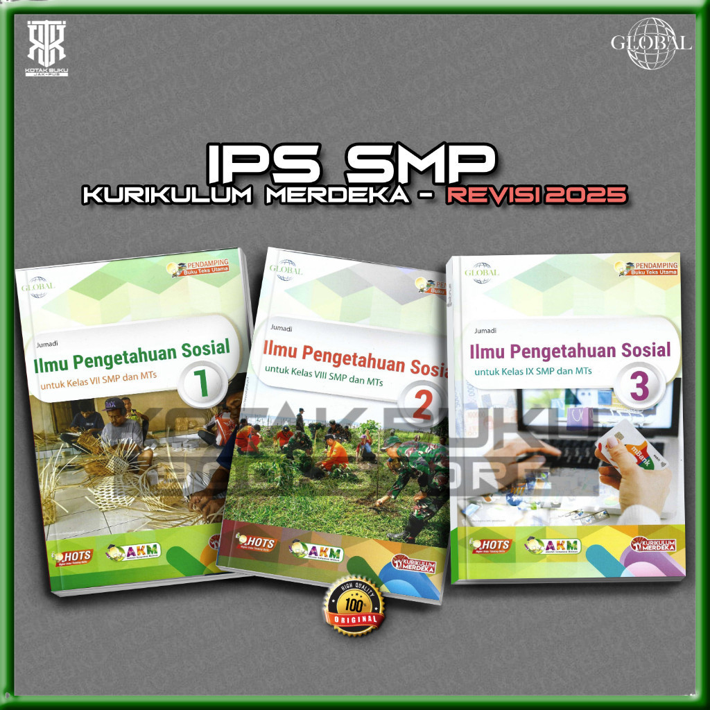 [ TS ] Buku IPS Kelas 7 8 9 SMP Kurikulum Merdeka / IPS SMP / Global / Tiga Serangkai / Revisi 2026