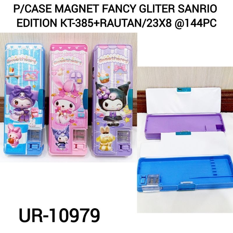 

Product Information Section Tempat Pensil Magnet Karakter Sanrio 2 Sisi / Kotak Pensil Magnet + Rautan KT-385