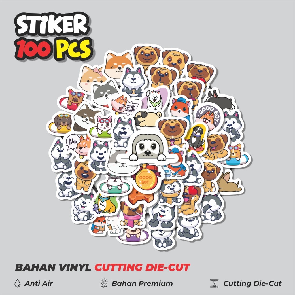 

Terbaru! 50 pcs Stiker Super Kawai Doggy [Anjing Lucu] Dekorasi Lucu Kreatif untuk Notebook, Skateboard, HP
