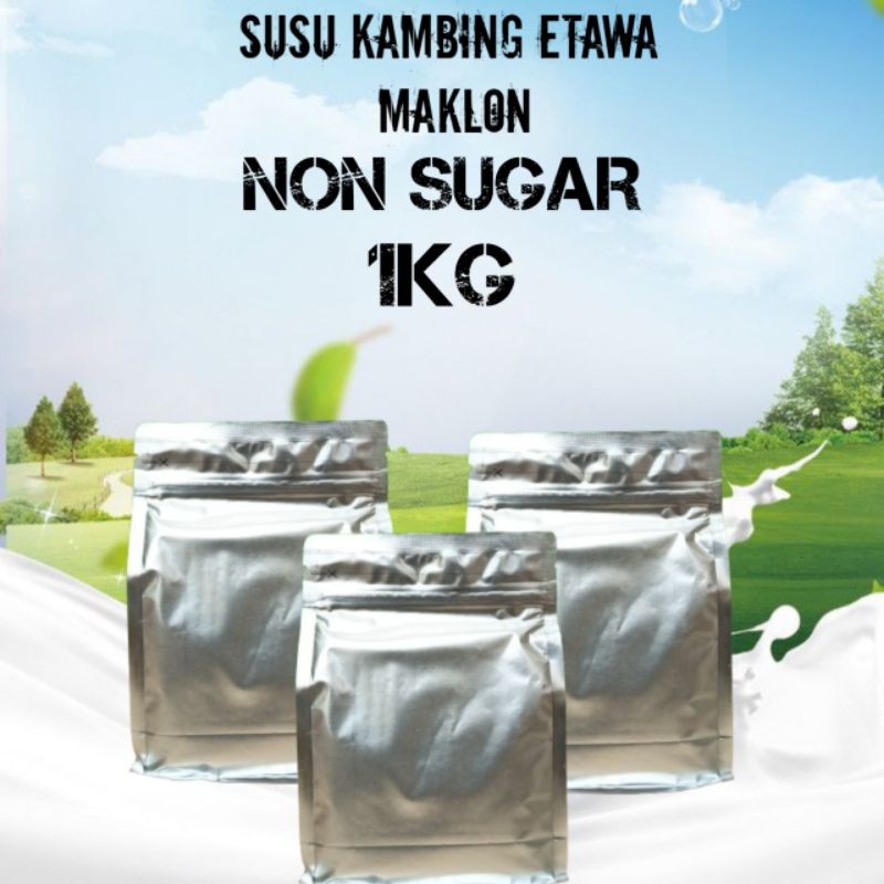

SUSU BUBUK KAMBING ETAWA Non Sugar Maklon 1000Gr/1Kg Susu Kambing Etawa Non Sugar Maklon 1Kg