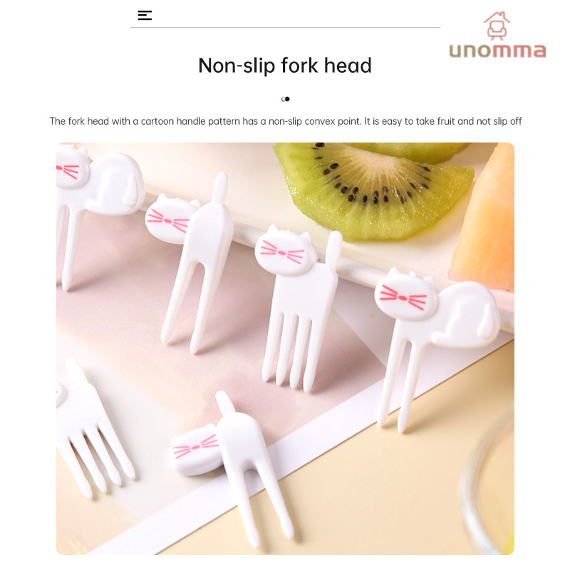 Garpu Buah Anak Kucing Kreatif Garpu Anak-anak Garpu Kue Hewan Kecil yang Lucu