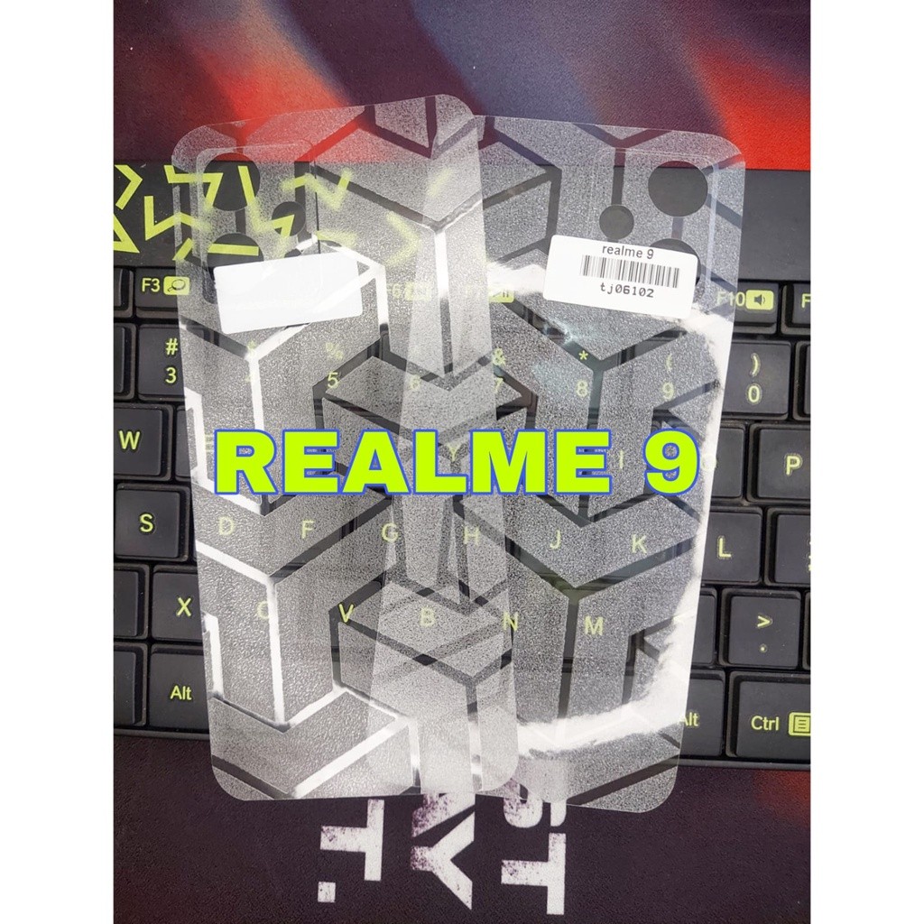 Skin Carbon Glitter Hp Realme 9 Back Skin OPTIMUS Carbon Casing Handphone