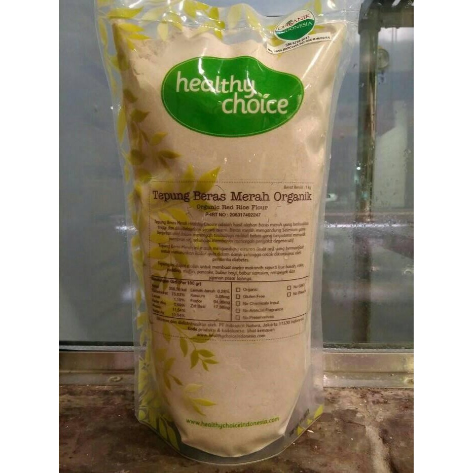 

HEALTHY CHOICE Tepung Beras Merah Organik 1kg