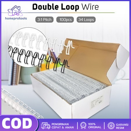 

100pcs Spiral Kawat Jilid No 4, Spiral Kawat / Ring Kawat Jilid Spiral 3:1 34 Lubang Kawat Lingkaran Ganda Ukuran A4 7.9mm,Logam Kapasitas Pengikatan 120 Lembar
