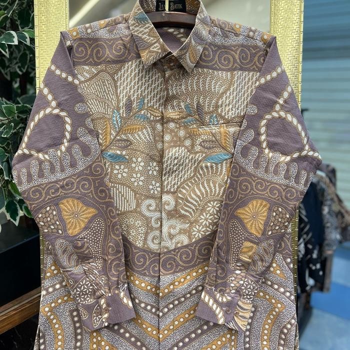 Lano Batik - Sekar Jagad - Baju Batik Pria - Kemeja Batik Dobby Premium - Lilac, L