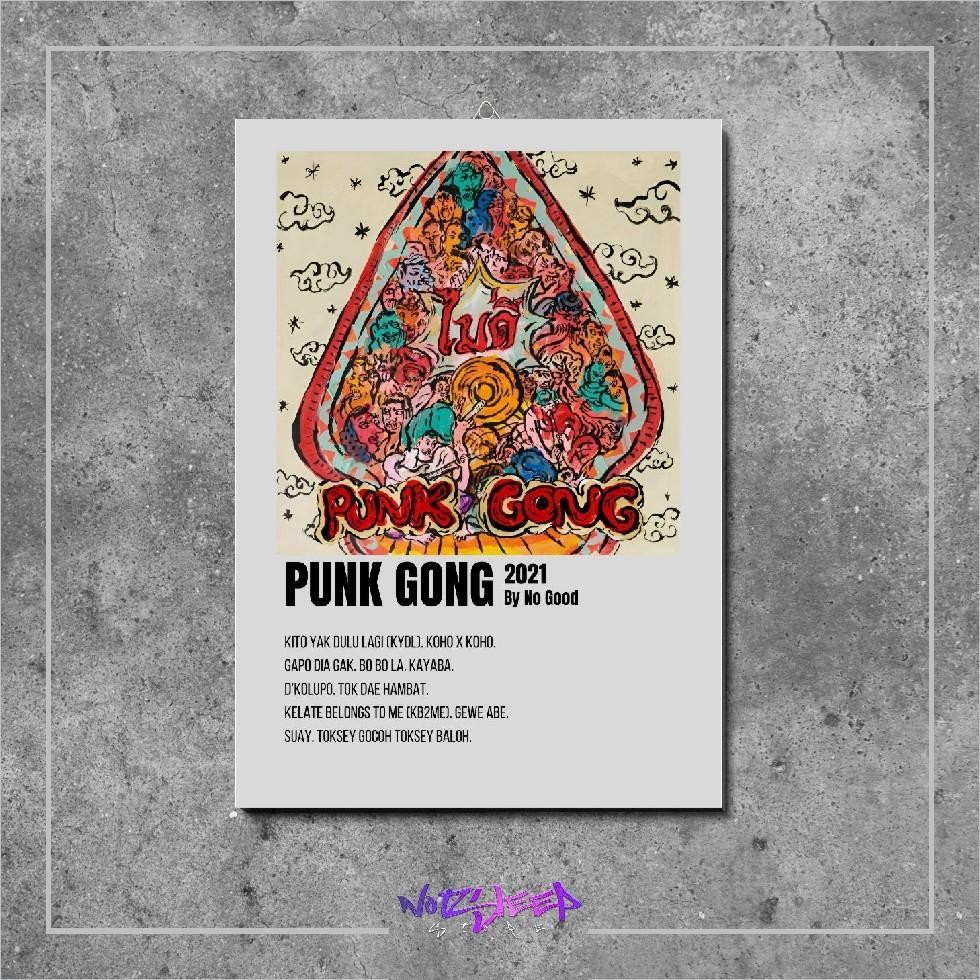 Poster Kayu  Cover Album Musik  Punk Gong  No Good  Hiasan Dinding Aesthetic Band slow rock notsleep