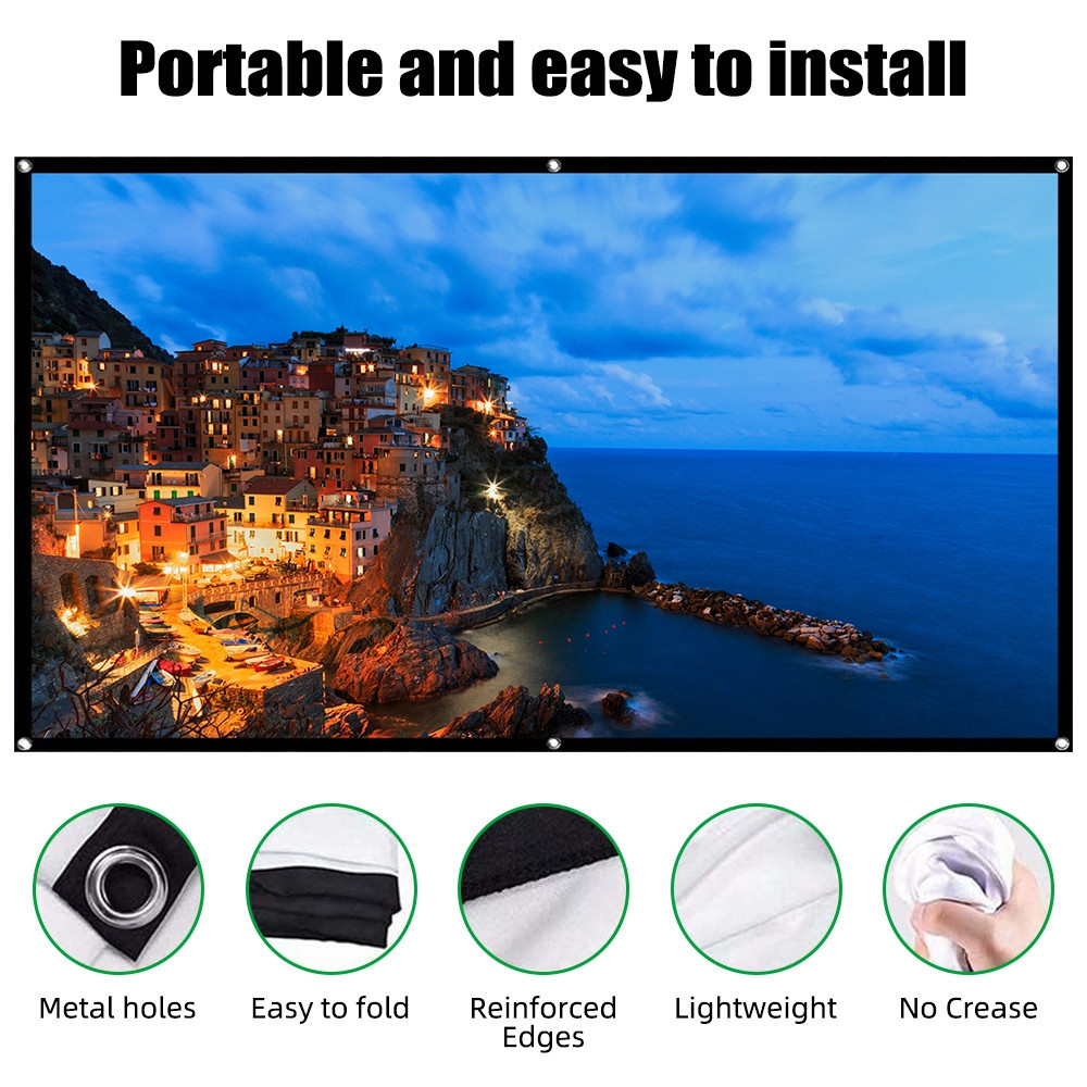 Kain Layar Proyektor Antilight Ambient Screen Curtain L21/Kain Layar Proyektor HD Lipat