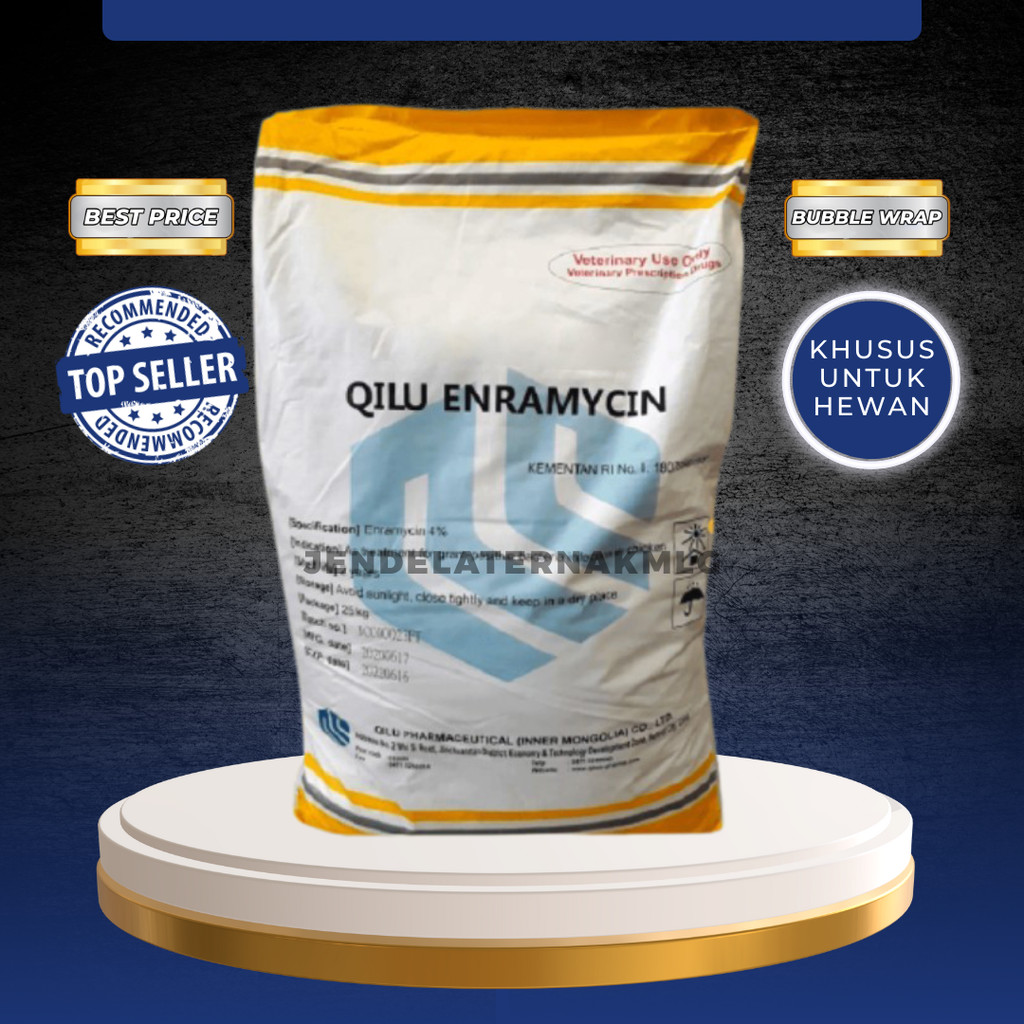 QILU ENRAMYCIN 4% 1 KG & 500 GRAM -  AGP Pemacu Produksi Telur & Premix Anti Microba.