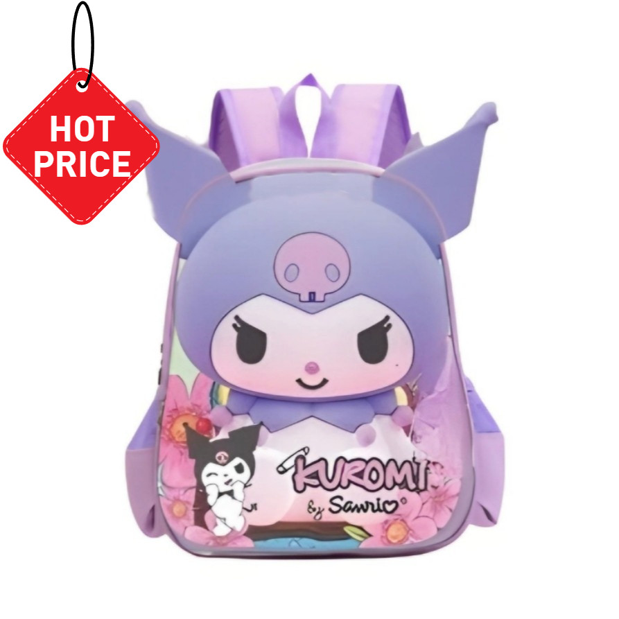 Tas Motif Kuromi Tas Sekolahan Tas Anak Lucu Tas Ransel Anak Perempuan Kuromi Mini Tas Anak Ransel K