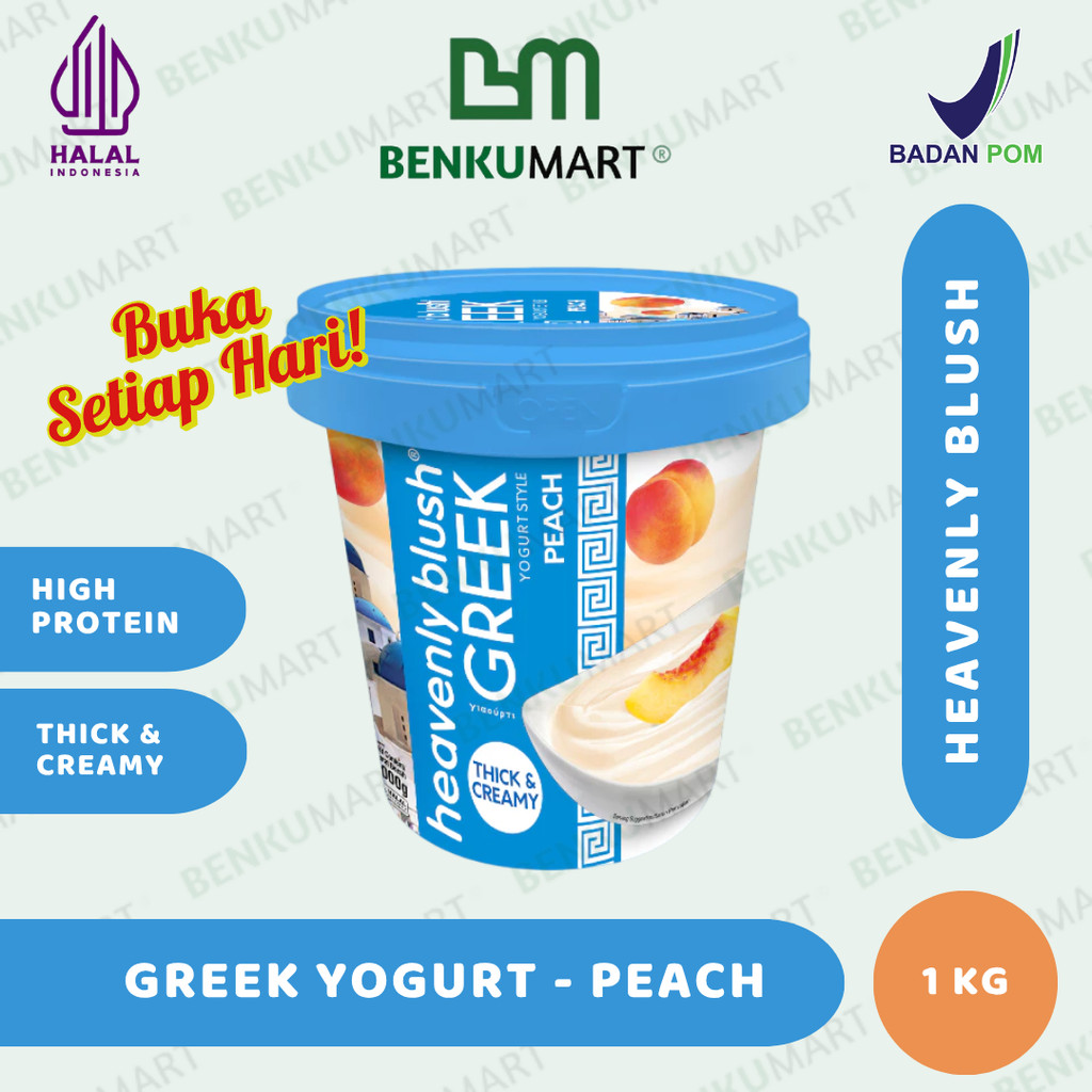 

Greek Yogurt Heavenly Blush PEACH 1000 gr / 1 L / 1 Kg