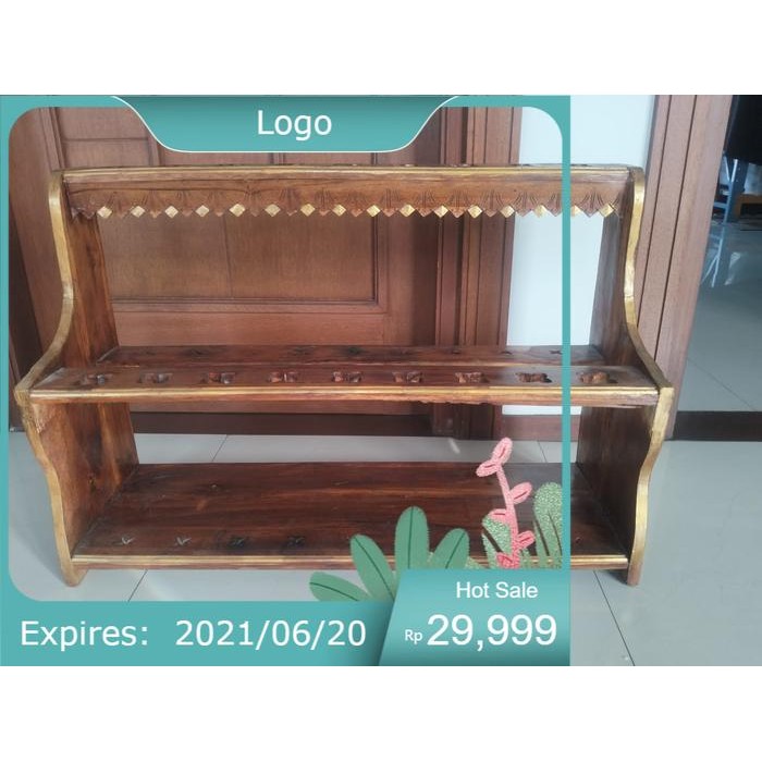 Jagrak Keris Kecil untuk 18 Pcs Pusaka Keris WA9