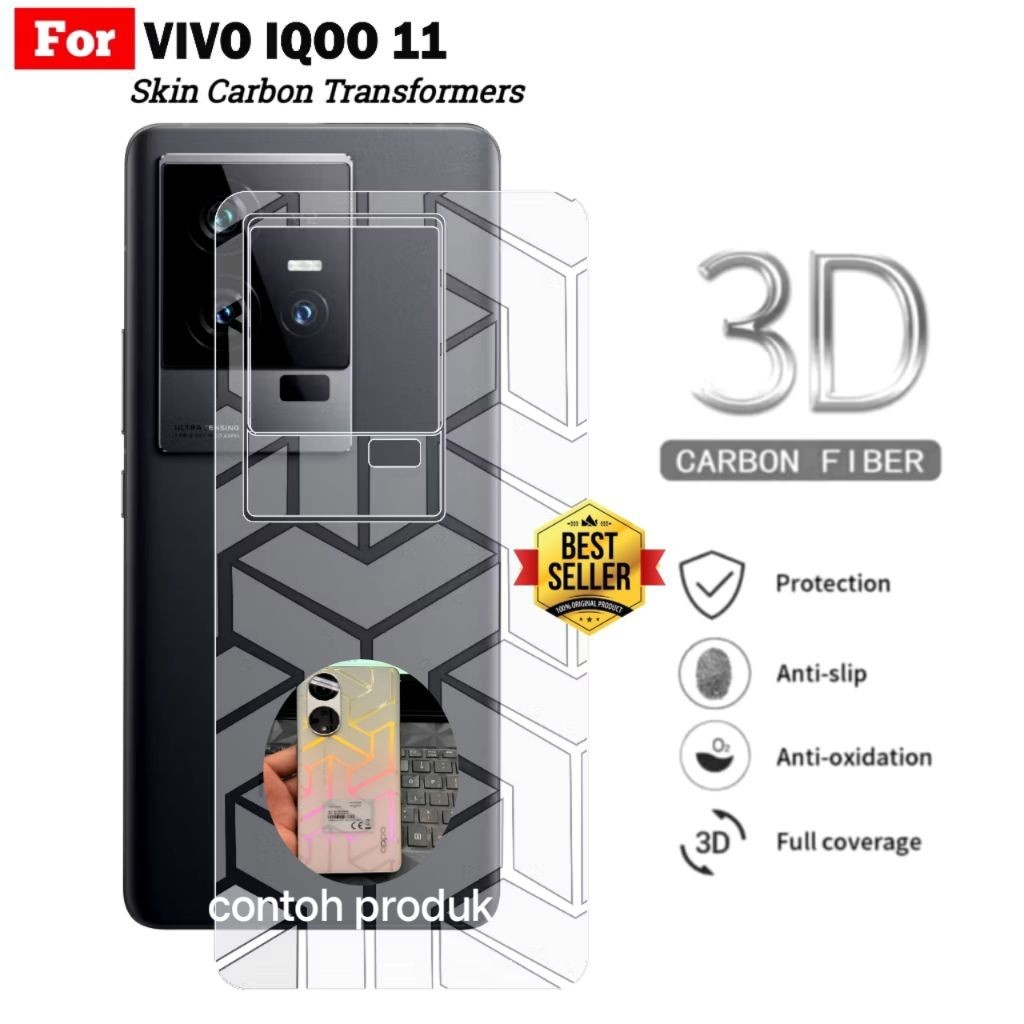 [ FORTIS ] COD Skin Carbon Vivo IQOO 11 5G 11 PRO 5G Backskin Garskin Motif Transformers Pelindung B