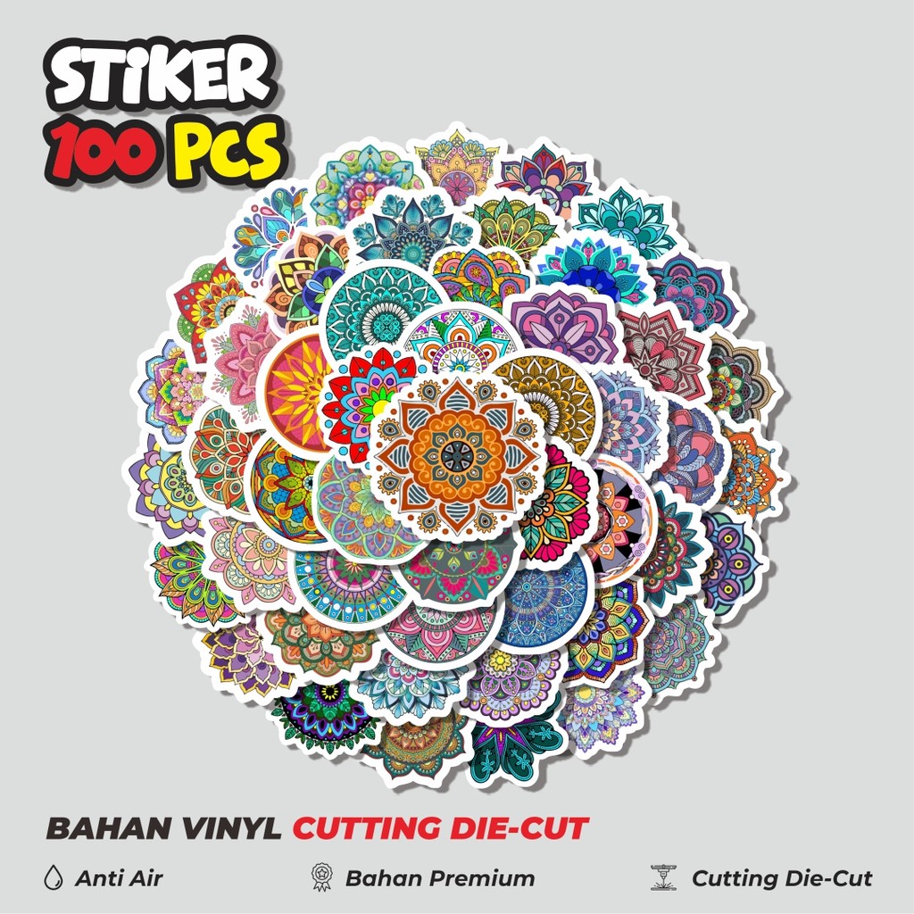 

Terbaru! 50 pcs Stiker Desain Mandala Dekorasi Lucu Kreatif untuk Notebook, Skateboard, HP