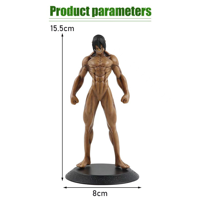 ACTION FIGURE ATTACK ON TITAN EREN YEAGER LEVI ANNIE REINER BRAUN ARMORED COLOSSAL TITAN FORM TOPPER