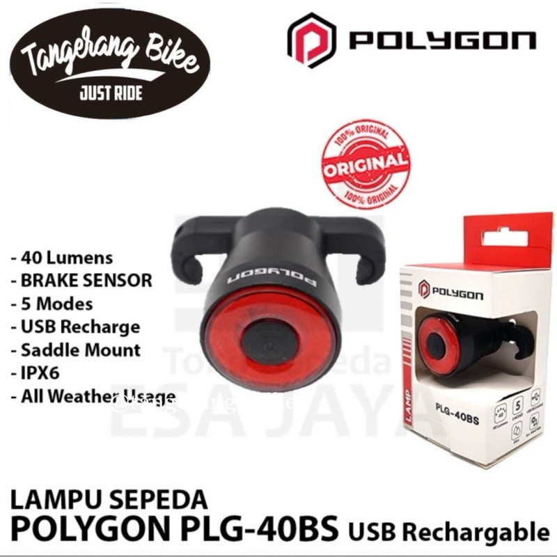 

Lampu Belakang Sepeda Polygon PLG-40BS With Brake Sensor