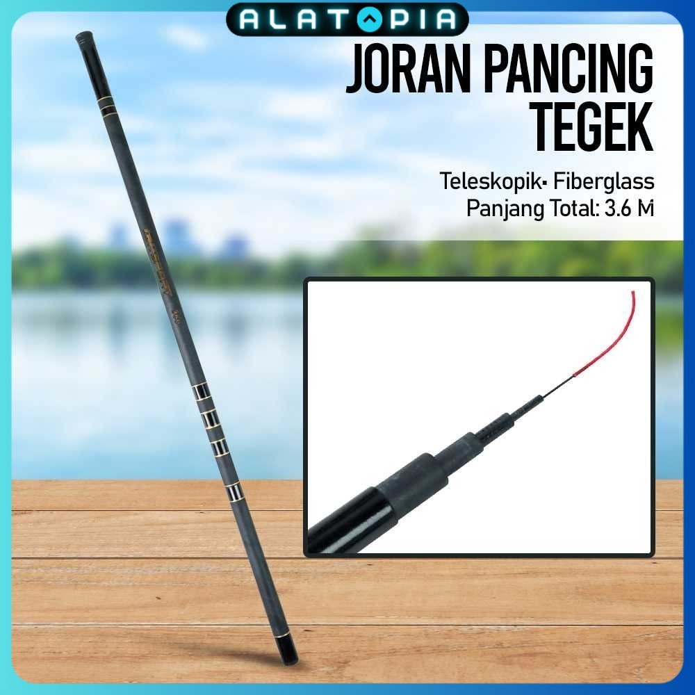 TaffSPORT Joran Pancing Tegek Fiberglass Fishing Rod - 360