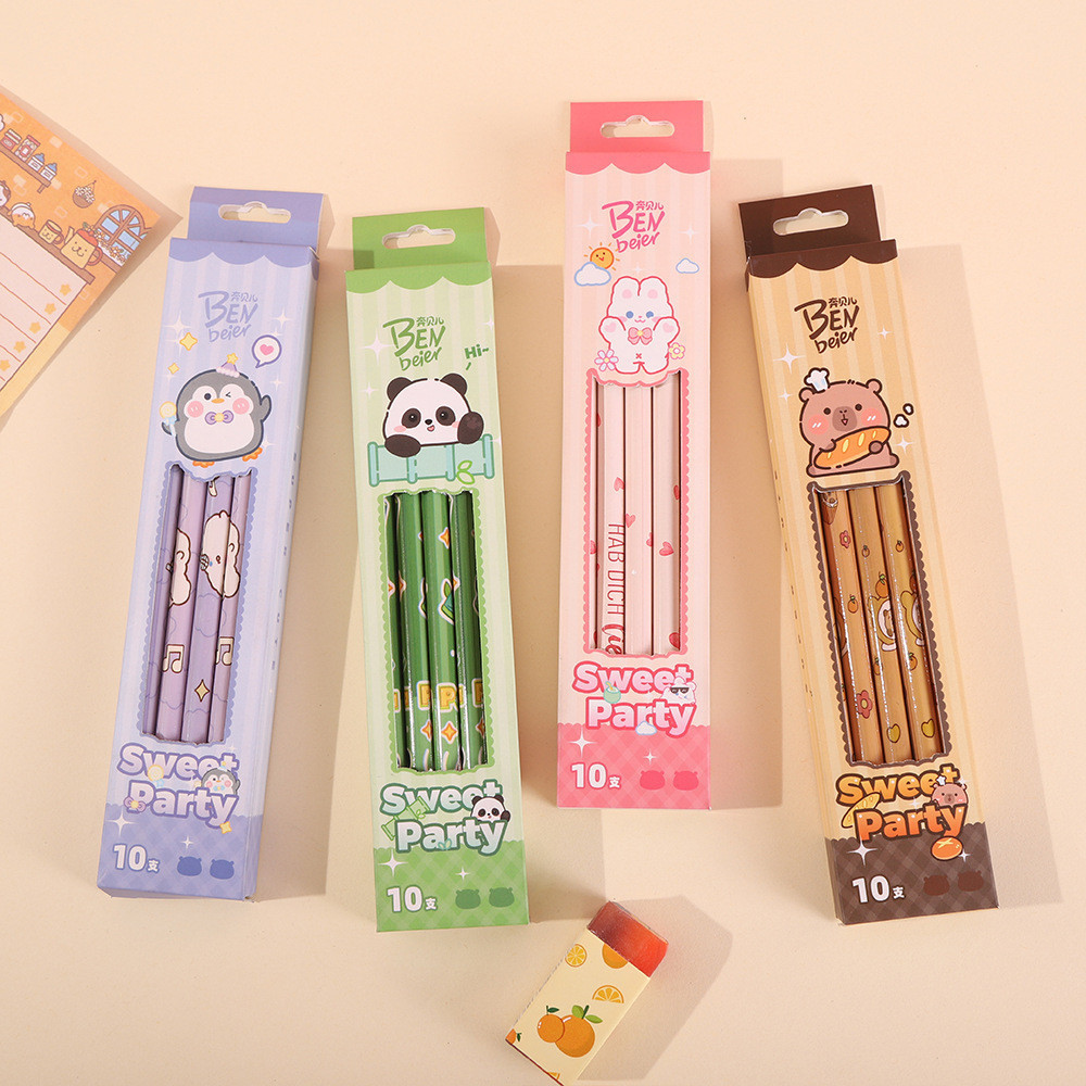 

PENSIL HB KARAKTER + PENGHAPUS / PENSIL HB ISI 10 PCS MOTIF KARTUN ANIMAL LUCU DAN COSMIC AESTHETIC KAWAII WARNA PASTEL SOFT