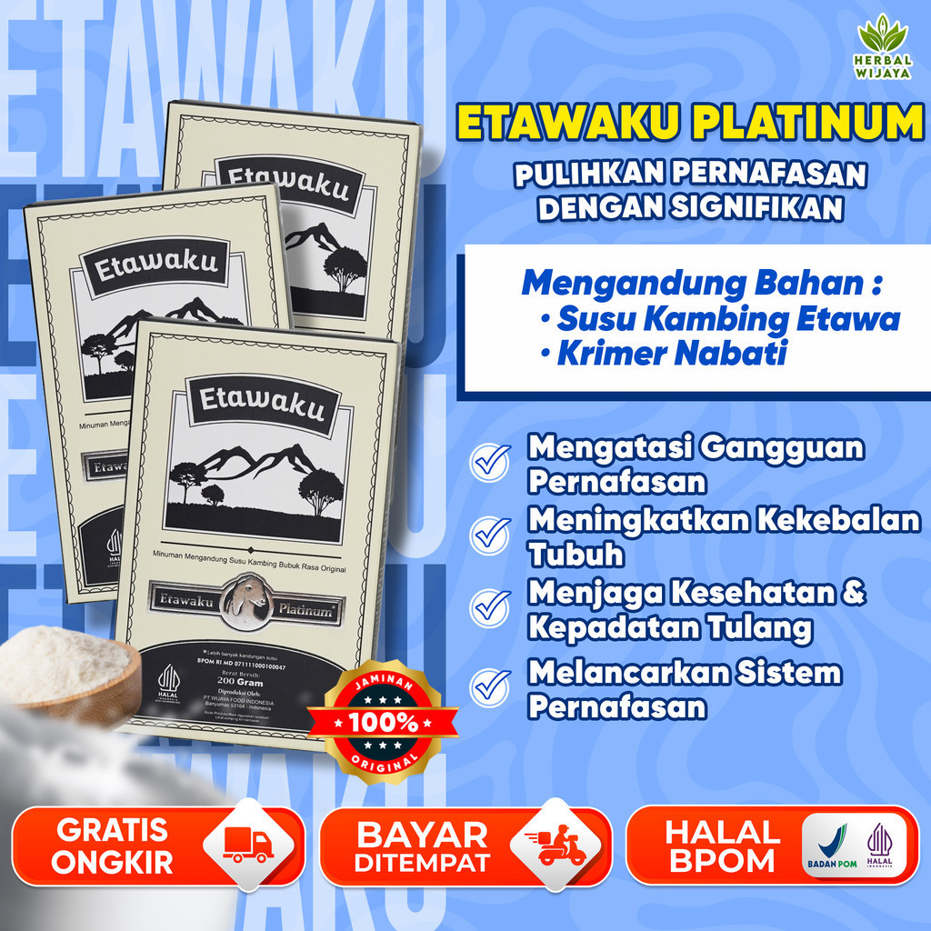 

Etawaku Platinum [3 Box] - Susu Kambing Meningkatkan Kesehatan Paru-paru Menjaga Kesehatan Tulang