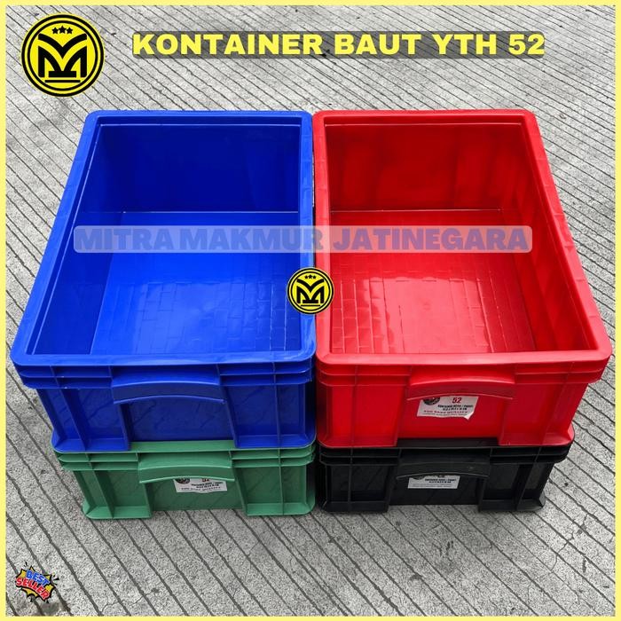 

KONTAINER BOX YTH 52 KERANJANG INDUSTRI BOX BAUT SPARE PART CONTAINER BOX 41 X 28 X 16 CM - Hitam [SALE]