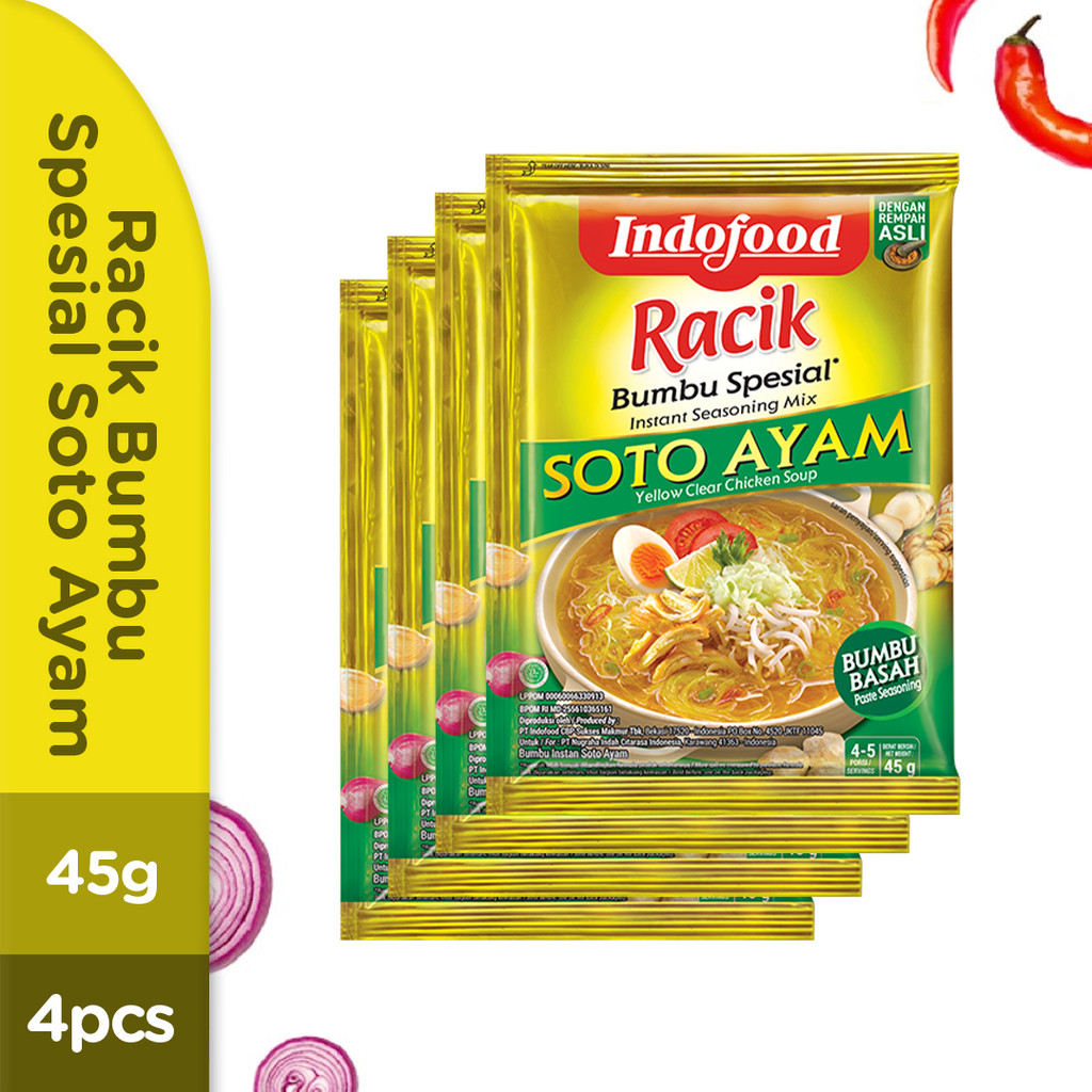 

4 PCS - Indofood Racik Bumbu Spesial Soto Ayam 45 Gr