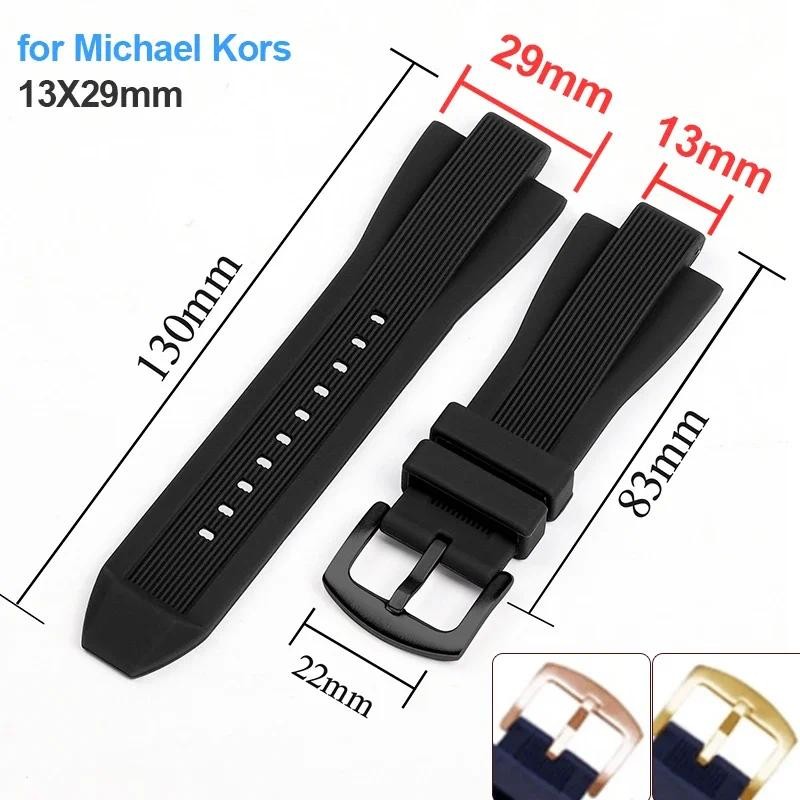Silicone Watchband for Michael Kors MK9020 MK8729 MK9026 MK8184 MK8152 Soft Bracelet Men Replacement