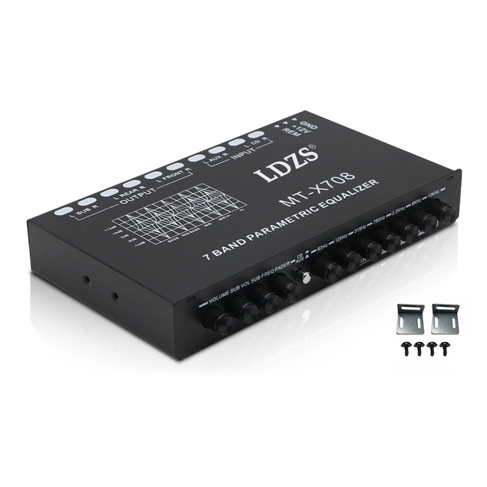 Professional 7 Band Car Equalizer Multifunctional Car Audio EQ Tuning Crossover Amplifier Parametric