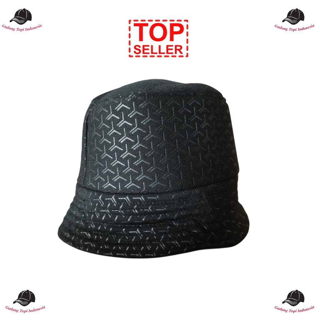 Topi Bucket Hat Bahan Premium Pria dan Wanita | Bucket Hat Warna Hitam Polos Unisex