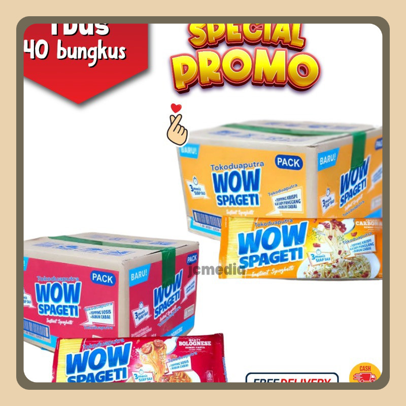 

1 Dus Isi 40 Pcs Wow Spageti Pasta Instan 88g