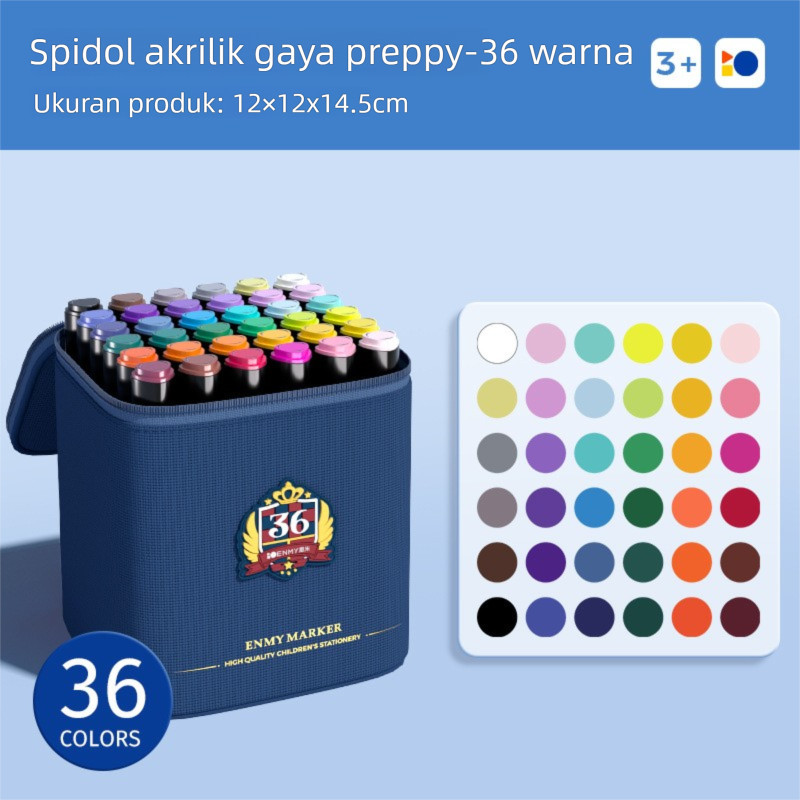 

Ay00! ENMY Spidol Akrilik untuk Anak 80 Warna Marker Khusus Pelajar Tidak Tembus Bisa Ditumpuk Warna