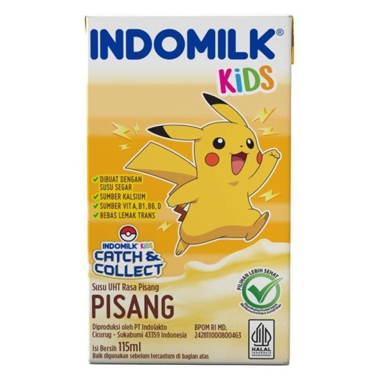 

Indomilk Kids Susu UHT kotak [115 ml] BANANA pisang
