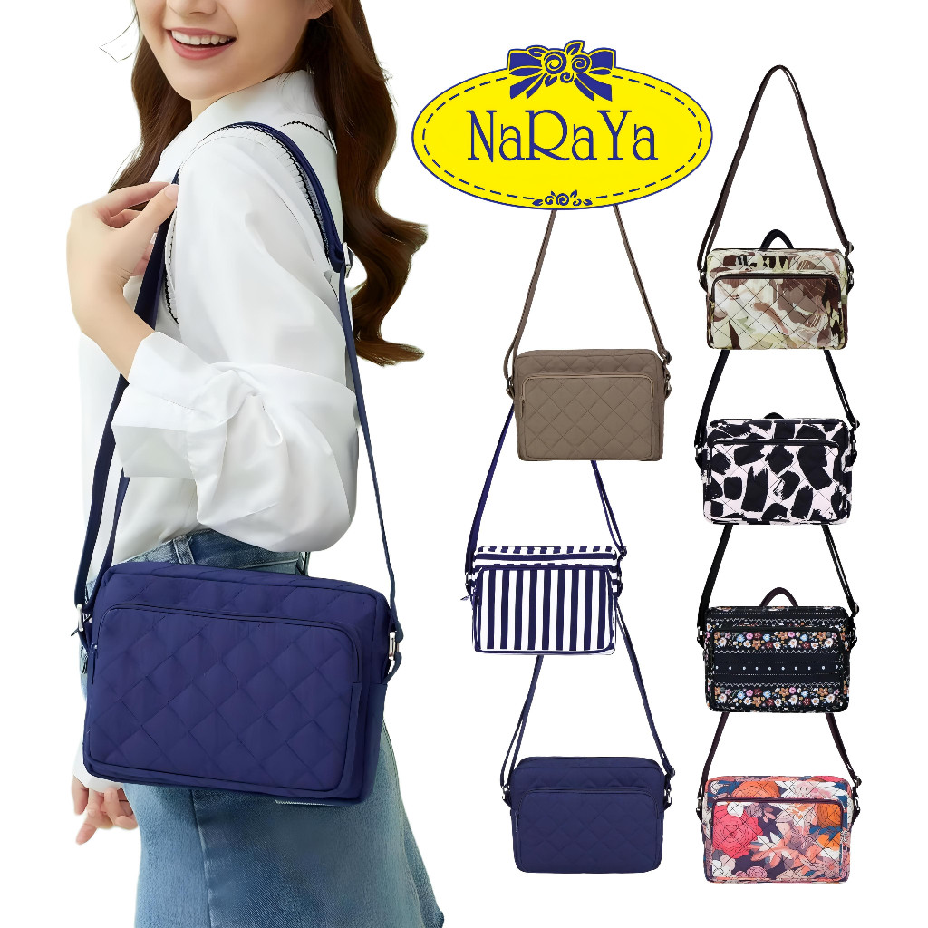 (NARAYA BAG) TAS NaRaYa BE SIMPLE CROSSBODY BAG ORIGINAL THAILAND NBF-1003WR - TAS NARAYA - TAS SELE