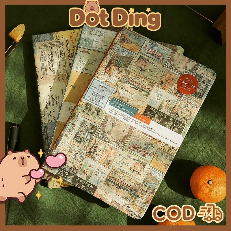 

[DOTDING] Buku Diary Notepad Hardcover Korea Jepang Aesthetic Style Lucu / Journal / Agenda Impor / Notebook / Buku Catatan Unik Retro H650