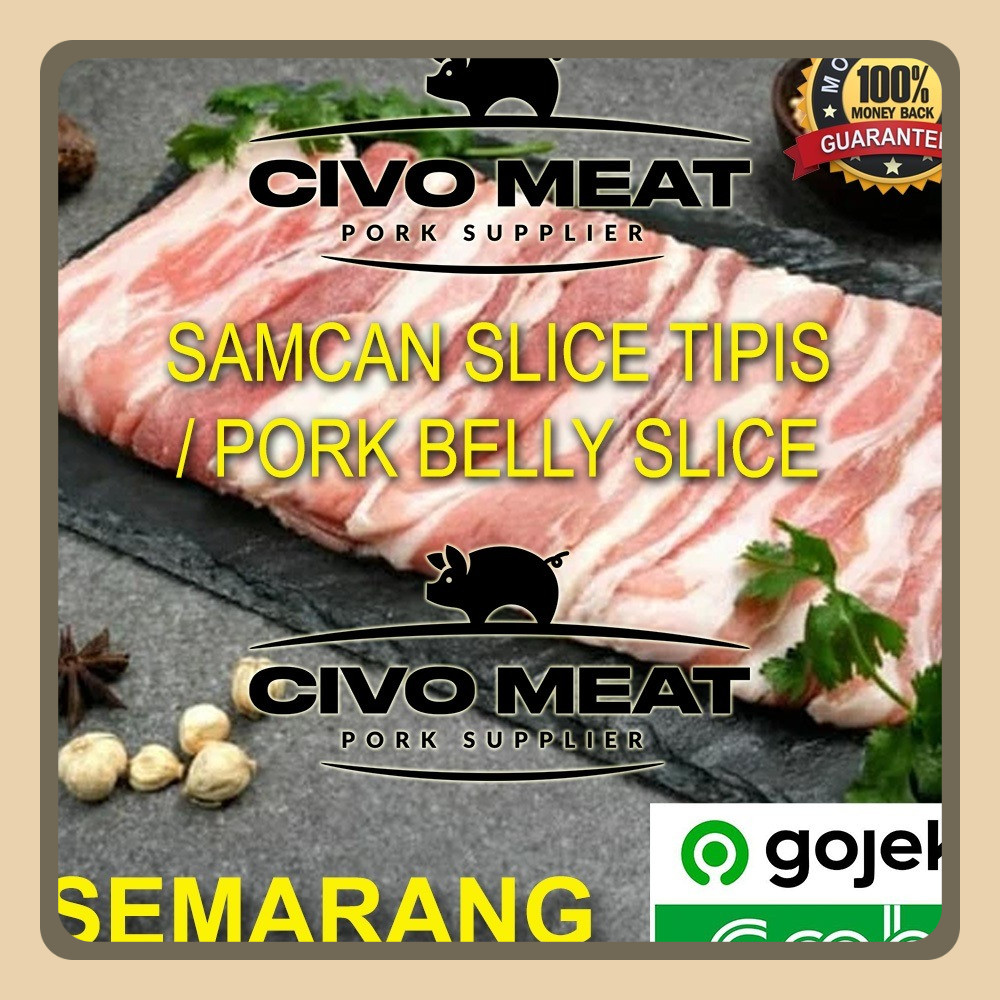 

Pork Belly Slice / Samcan Slice Tipis / Shabu2 / Sukiyaki 500gr
