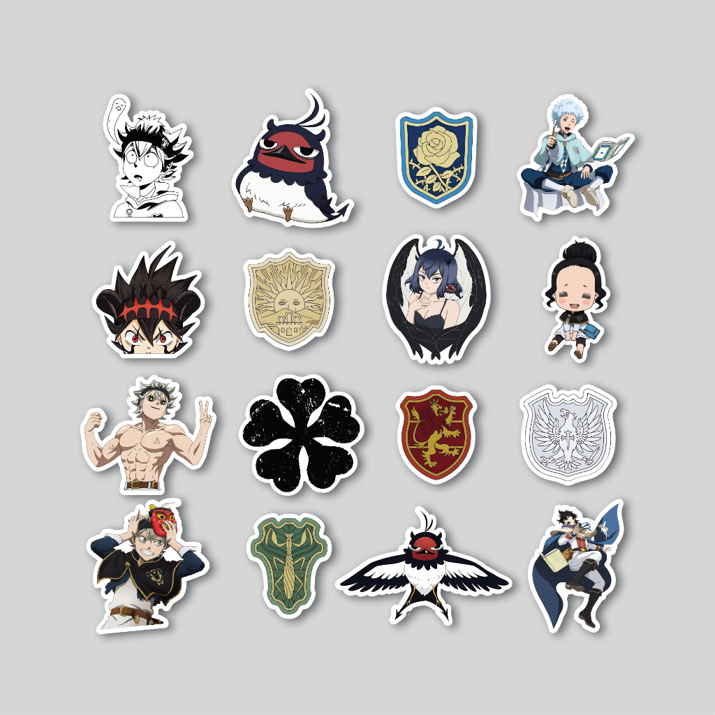 

Sticker Pack Black Clover | Sticker Tumbler | Stiker Laptop Koper Helm
