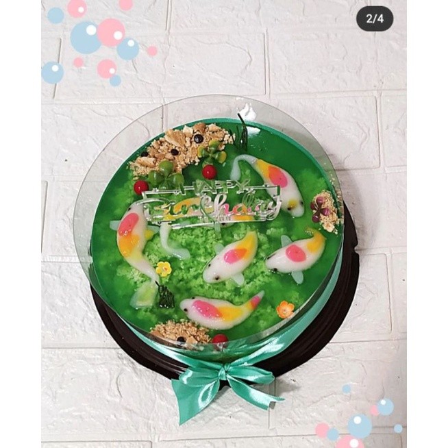 

TERLARIS Hampers puding lumut ikan koi/hamper puding coconut pandan/kado ulang tahun/souvenir kado natal imlek lebaran idul fitri/ birthday cake/puding ultah murah/hantaran