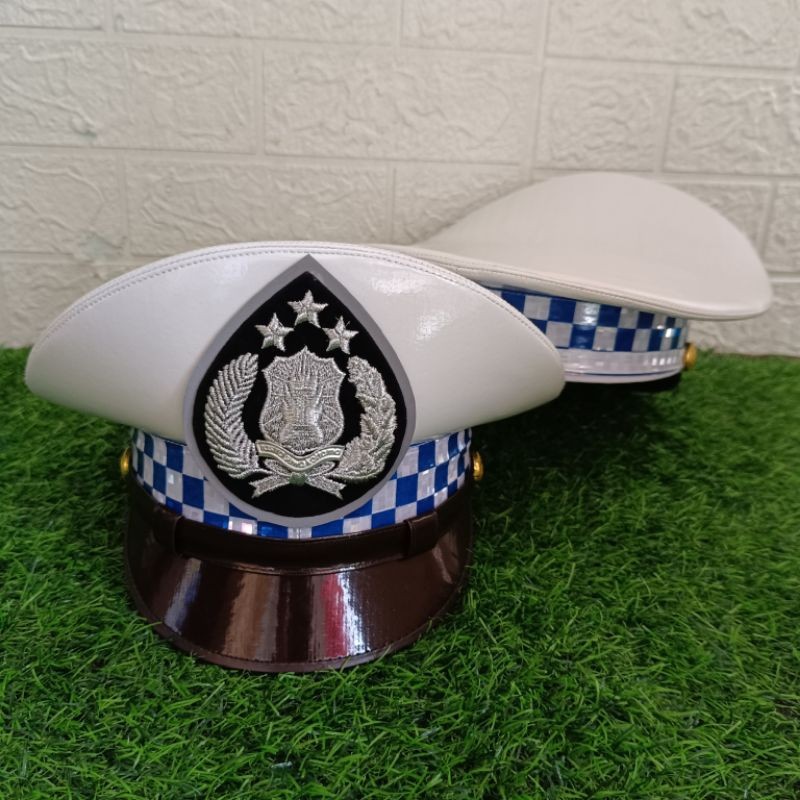 Topi PET Lantas Bintara Polisi / Topi PET Polantas Bintara POLRI / Topi PET PDH Lantas Bintara Polis