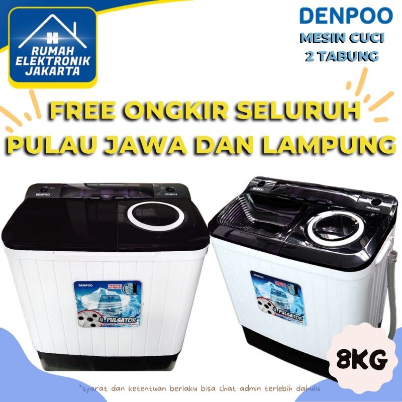 Denpoo Mesin Cuci 2 Tabung DW 8907B