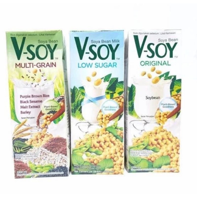 

susu vsoy 1 liter multi grain/original/low sugar