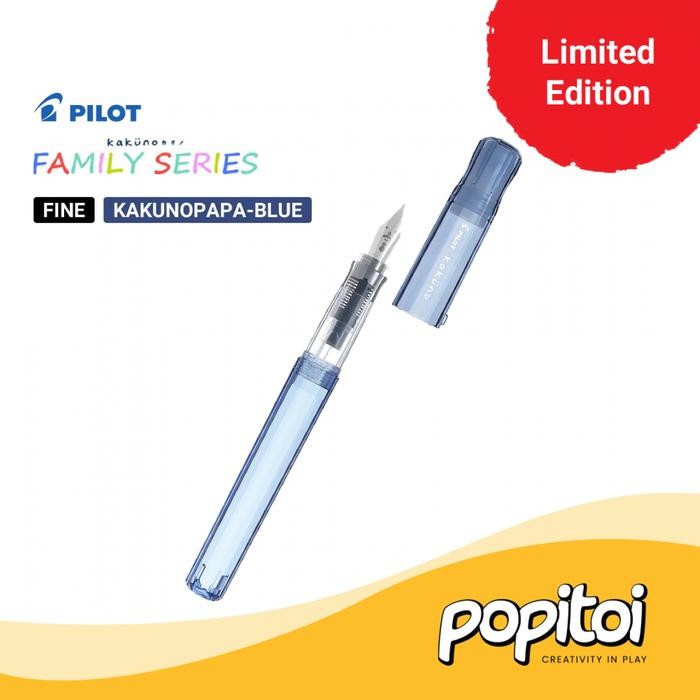 

Pilot Kakuno Fountain Pen M F EF (Medium Extra Fine) 0.3 0.5 0.7 mm Pulpen Pena - KAKUNOPAPA-BLUE, MEDIUM 0.7 mm