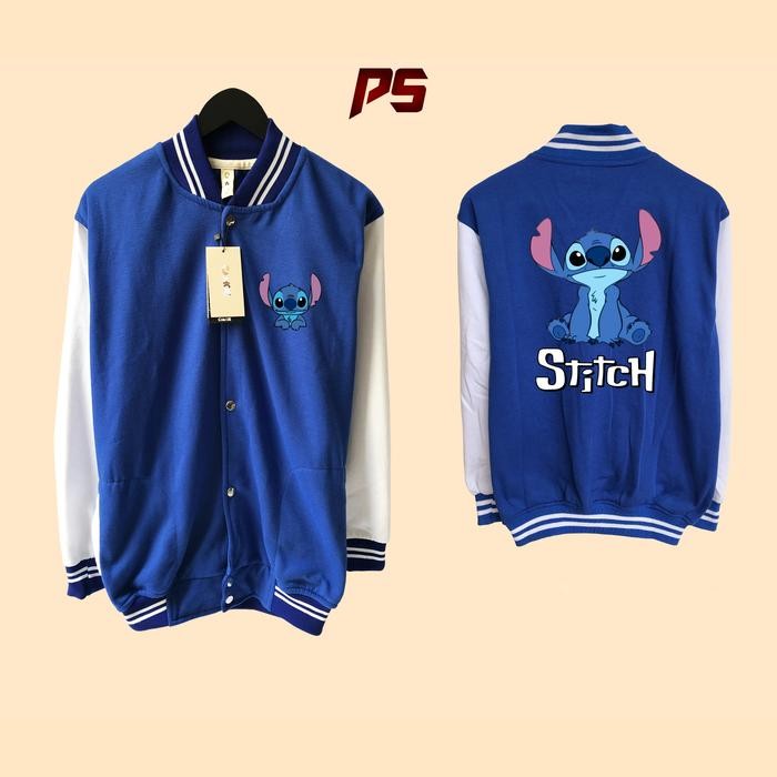 Jaket Varsity Stitch Lilo Alien Kartun