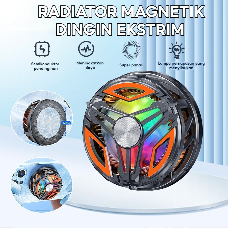 Pendingin HP Tablet Fan Cooler Gaming Phone Tanpa Kabel Radiator Fan Untuk Game Funcooler GT31 Fan C