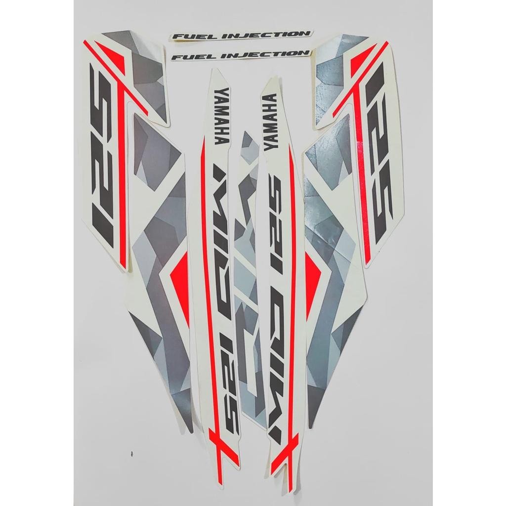 stiker striping motor mio M3 2016 putih full body kualitas terbaik