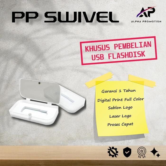 

Box Packaging Souvenir USB Flashdisk Promosi - PP CASE SWIVEL