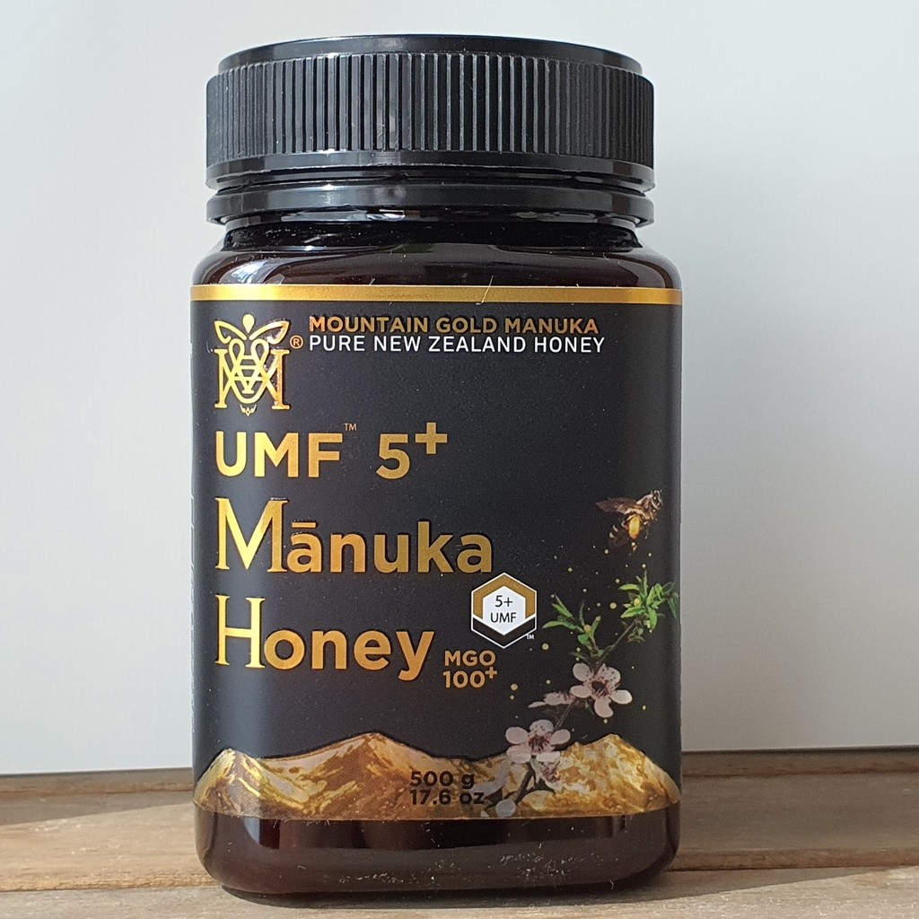 

PROMO Mountain Gold Manuka Honey UMF 5+, 250g, 500g, Madu Manuka, Madu New Zealand